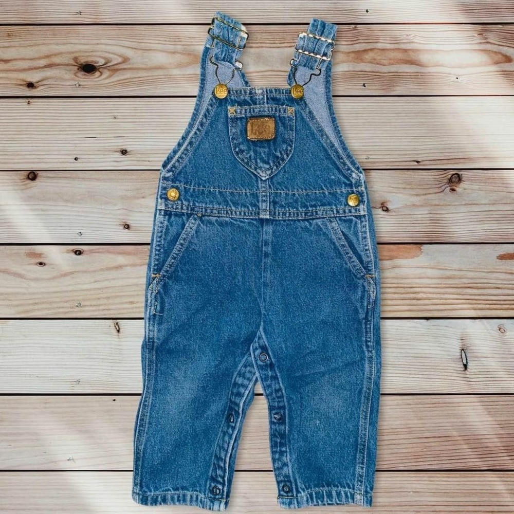B1 Vintage Lee Jeans Overalls Baby‎ Infant Girl Boy 18 Months Country Farm